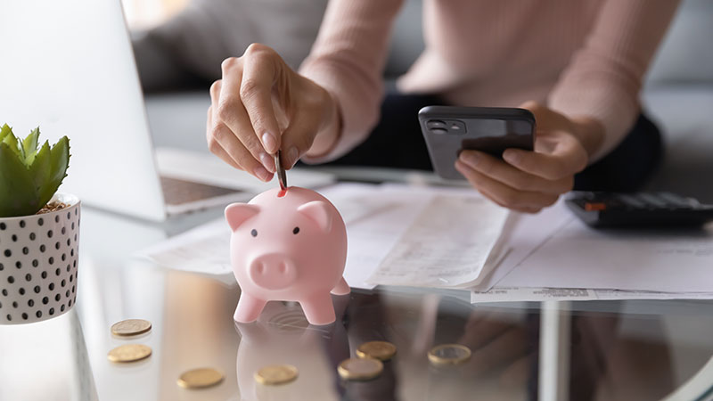 Money saved up for plastic surgery